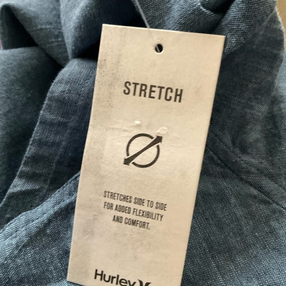 New Hurley Men's One & Only Stretch Short Sleeve Shirt button down size - Picture 6 of 6